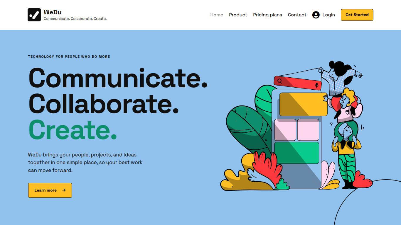 WeDu technology company website